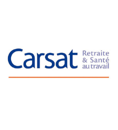 Logo de Carsat, retraite et santé au travail.